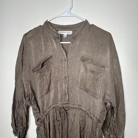 Shona Joy Silky Balloon Sleeve Elton Dress - Picture 3 of 7